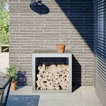 vidaXL Haardhoutrek 60x40x60 cm gegalvaniseerd staal, Tuin en Terras, Brandhout, Verzenden