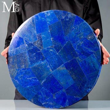 Afghaans lapis lazuli in levendig koningsblauw, met rijke