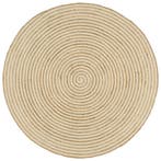 vidaXL Vloerkleed handgemaakt met spiraal ontwerp 90 cm jute, Verzenden, Nieuw
