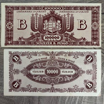 Hongrie. - 4 Banknotes - 1946 (Sans prix de réserve)