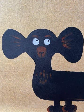 Tetiana Zaitseva - Acrylic Painting XL Wide dog no 231