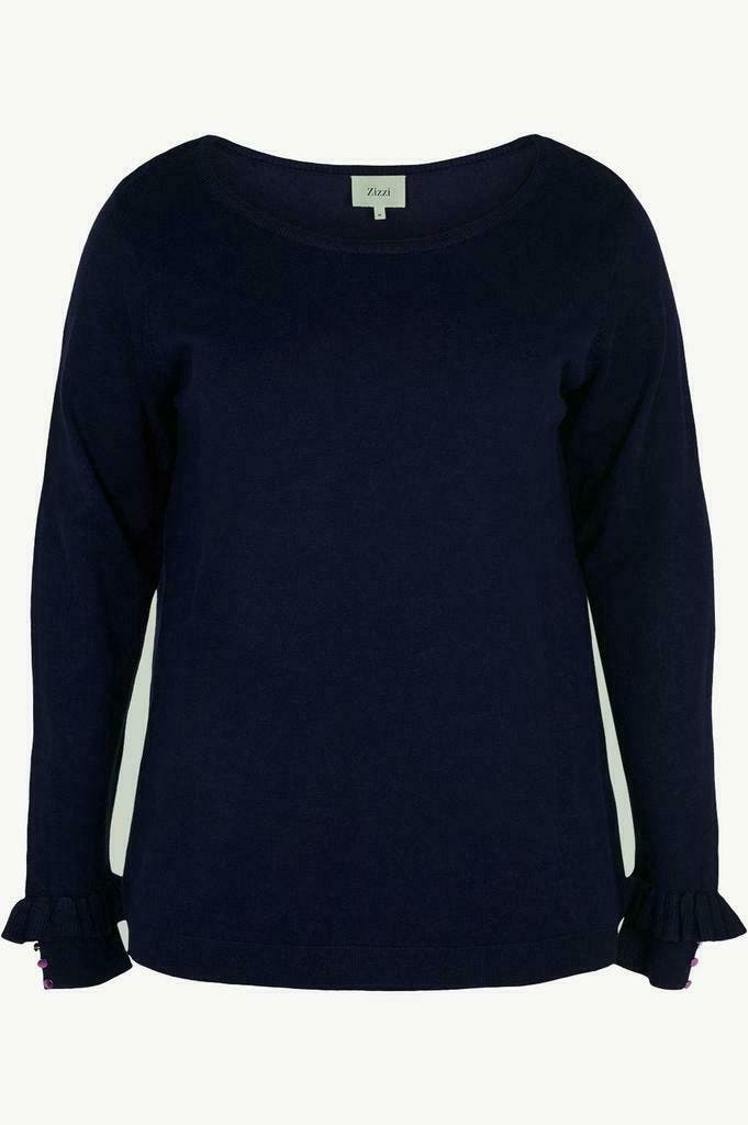 Trui Zizzi MCAMY ruche knoopjes mouw maat m, Kleding | Dames, Truien en Vesten, Verzenden