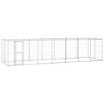 vidaXL Hondenkennel 16,94 m² gegalvaniseerd staal, Verzenden, Nieuw