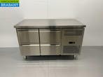 Établi réfrigéré en acier inoxydable 4 tiroirs 136 cm 230V, Verzenden