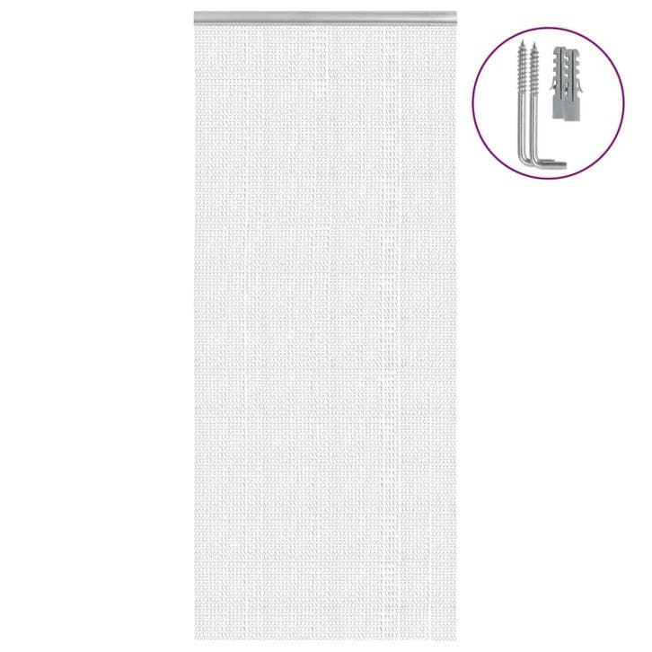 vidaXL Vliegengordijn kettingen 90x220 cm aluminium, Doe-het-zelf en Bouw, Deuren en Vliegenramen, Nieuw, Verzenden