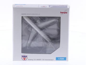 Schaal 1:500 Herpa 507264 Boeing 737-900ER 75th Annivers..., Ophalen of Verzenden, Zo goed als nieuw