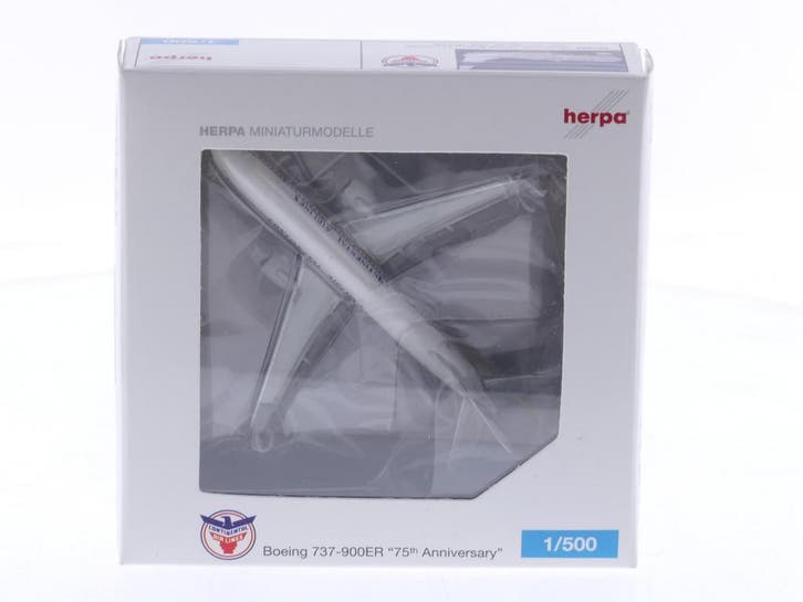 Schaal 1:500 Herpa 507264 Boeing 737-900ER 75th Annivers..., Hobby en Vrije tijd, Modelbouw | Vliegtuigen en Helikopters, Zo goed als nieuw
