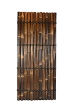 Bamboescherm zwart half rond 200x90cm, Tuin en Terras, Verzenden, Nieuw