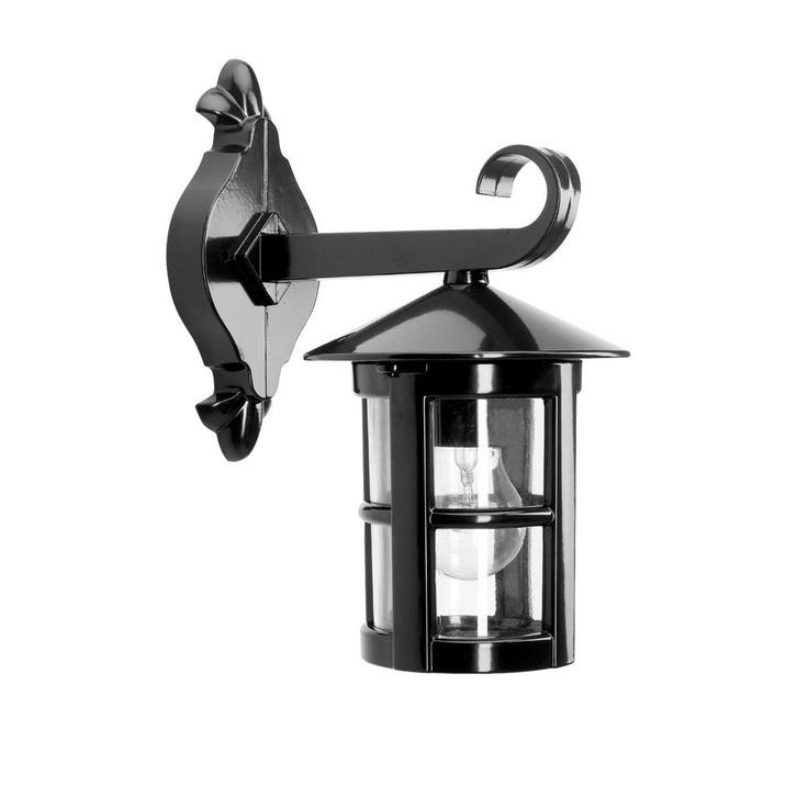Buitenverlichting wand rond Lucca Muurlamp Zwart, Tuin en Terras, Buitenverlichting, 50 tot 250 watt, Nieuw, Aluminium, Wandlamp