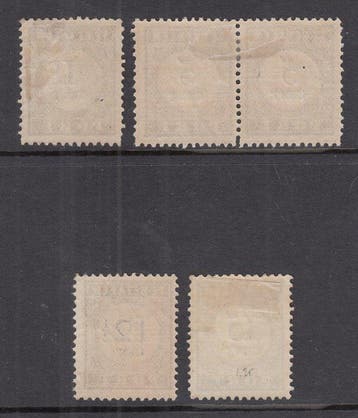 Pays-Bas 1894/1907 - Timbres-poste, avec une variété de