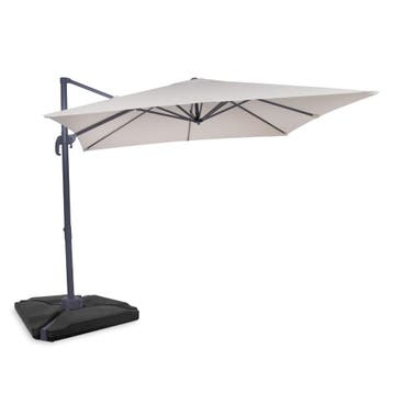 Zweefparasol Pisogne 300x300cm – Premium parasol - Beige |, Verzenden, Nieuw