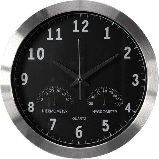 2dekans | Perel Wandklok, rond, analoog, 35,5 cm,, Maison & Meubles, Accessoires pour la Maison | Horloges, Enlèvement ou Envoi