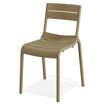 Stoel | CALOR | Sand | Kunststof | Outdoor | Stapelbaar |, Verzenden