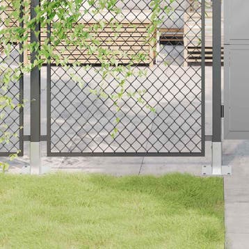 vidaXL Spokkels vierkant 4 st gegalvaniseerd staal, Tuin en Terras, Palen, Balken en Planken, Verzenden, Nieuw