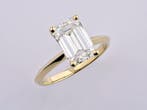Ring - 14 karaat Geel goud - 3.07ct. tw. Diamant (Lab-grown)