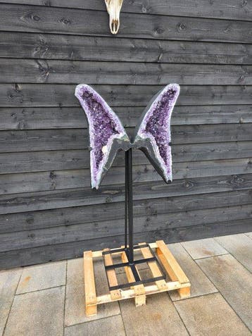 XL Amethist Vlinder - Brazilië amethist - Hoogte: 148 cm -, Verzamelen