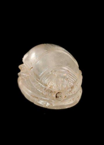 Égypte ancienne, Nouvel Empire Cristal de roche Scarab