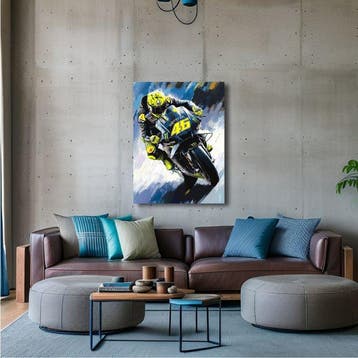 Canvas Fit - Alberto Ricardo - Valentino Rossi, la leyenda, Verzamelen, Automerken, Motoren en Formule 1, Nieuw