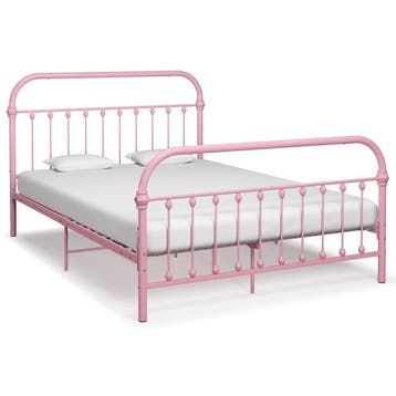 Design Bedframe Roze | Retour Deal | Nu 35% eraf, Huis en Inrichting, Overige kleuren, Verzenden, Klassiek, Zo goed als nieuw