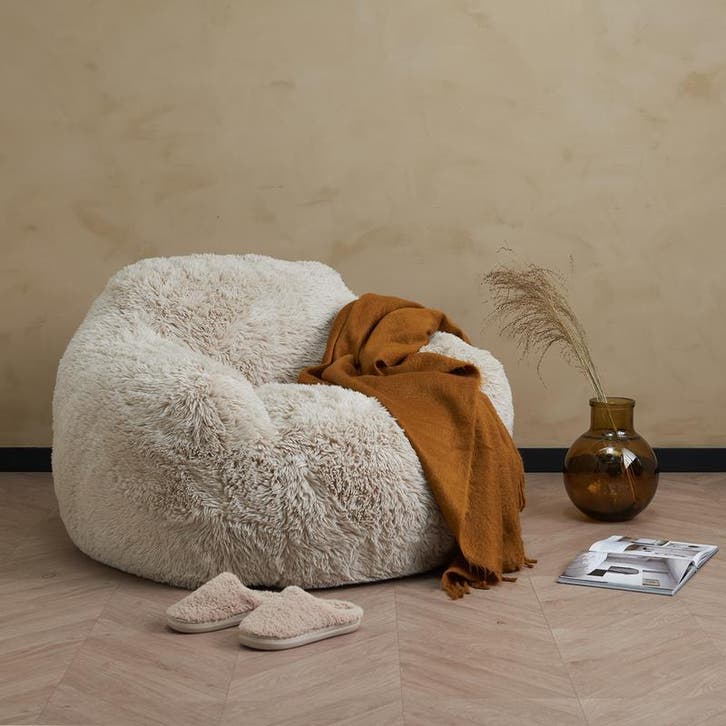 Fauteuil en fausse fourrure - 99 x 99 x 69 cm, Maison & Meubles, Fauteuils, Neuf, Envoi