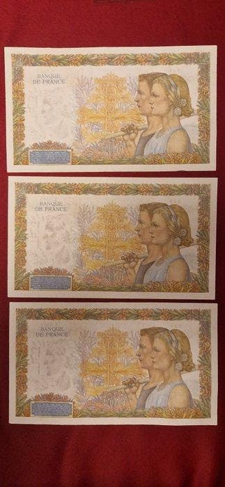 Frankrijk. - 3 x 500 Francs - 01/10/1942 - Pick 95b -