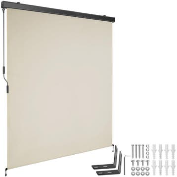 tectake Zonnescherm Eloise met 2 wandhouders - 160 x 250 cm,, Tuin en Terras, Verzenden, Nieuw