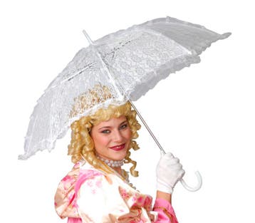 Parasol Wit 70cm, Verzenden