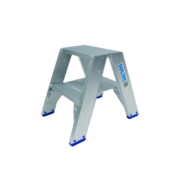 Solide dubbele trapladder 2×2 treden -0.50m, Doe-het-zelf en Bouw, Ladders en Trappen, Trap, Nieuw, Minder dan 2 meter, Ophalen of Verzenden