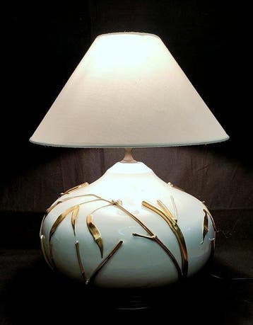 Lampe de table - Métal, Céramique, Bois, Aucune réserve
