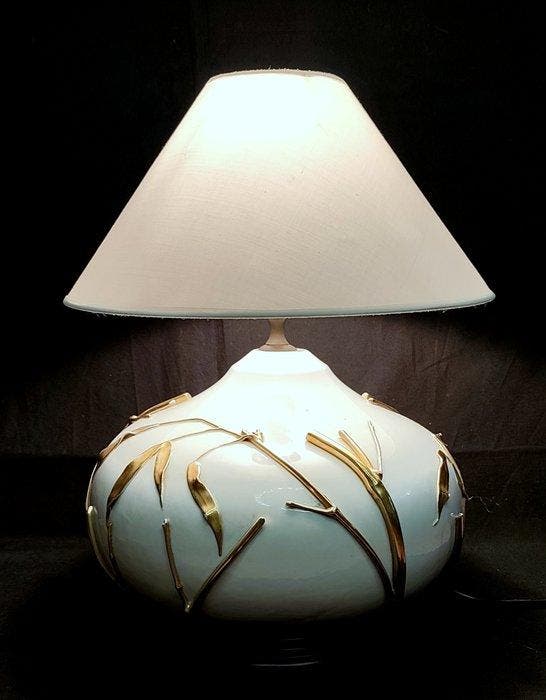 Lampe de table - Métal, Céramique, Bois, Aucune réserve, Antiquités & Art, Art | Objets design