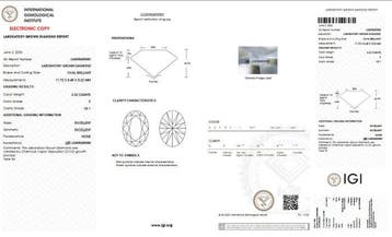 Zonder minimumprijs - Ring - 18 karaat Witgoud - 3.52ct. tw., Nieuw