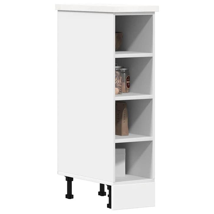 vidaXL Onderkast Riga 20x44,5x81,5 cm bewerkt hout wit, Maison & Meubles, Armoires | Autre, Envoi