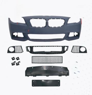 BMW F10 F11 M-Tech Voorbumper – PDC + Koplampsproeiers, Auto-onderdelen, Nieuw, Voor, BMW, Bumper
