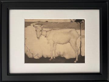 Jan Mankes (1889-1920) - Oude geit bij meer