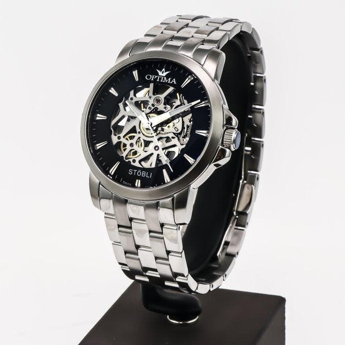 Optima - Stobli Swiss automatic - OSA483SK-SS-3 - Zonder, Handtassen en Accessoires, Horloges | Heren
