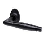 Deurklink - Deco mat zwart, rozet ovaal niet geveerd - de..., Ophalen of Verzenden, Nieuw, IJzer, Klink of Kruk