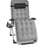 tectake Ligbed Cloud inklapbaar, traploos verstelbaar - lich, Verzenden, Nieuw