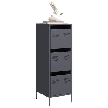 vidaXL Hoge kast 39x35x103,5 cm staal antracietkleurig, Verzenden, Nieuw