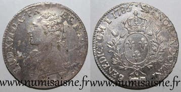 Écu France Frankreich Km 564 Louis Xvi Ecu Mit Olivenzwei.., Verzenden, België