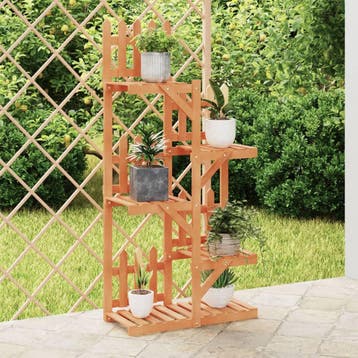 vidaXL Plantenstandaard 60x25x130 cm massief vurenhout, Verzenden