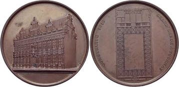 Bronze-medaille o Jahr um1850 (ansicht des Rat 1610 medai..., Verzenden