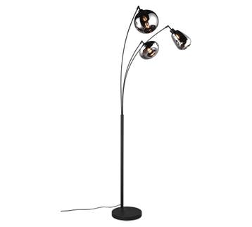 Trio LUMINA vloerlamp | E14 Fitting | mat zwart met verchroo, Verzenden