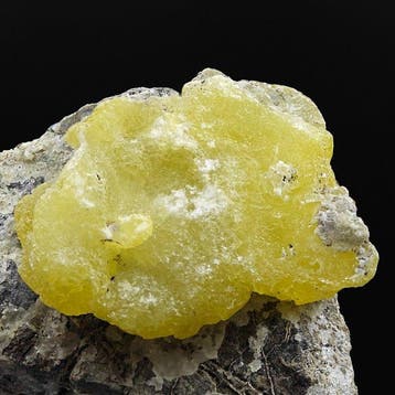BRUCITE RARE JAUNE CITRON INTENSE, ESTHÉTIQUE Cristaux sur