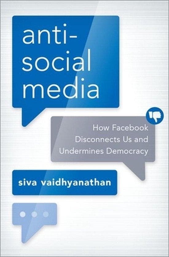 Antisocial Media 9780190841164 Siva Vaidhyanathan, Livres, Langue | Anglais, Envoi