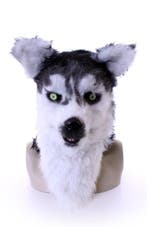 Masker Wolf Husky Lichtgevende Ogen en Bewegende Mond Hond G, Ophalen of Verzenden, Nieuw