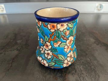Émaux de Longwy - Vase (2) - Fleurs de pommier - Céramique, Antiek en Kunst
