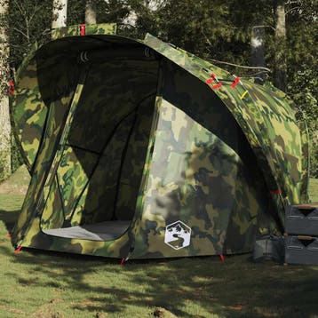 vidaXL Vistent 4-persoons waterdicht camouflage, Verzenden