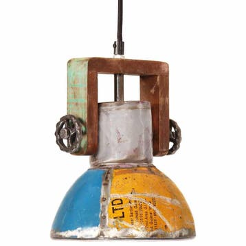 vidaXL Hanglamp industrieel rond 25 W E27 19 cm meerkleurig, Verzenden