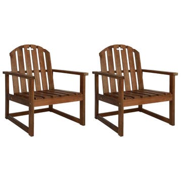 vidaXL Tuinstoelen 2 st massief acaciahout, Verzenden, Nieuw
