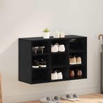 vidaXL Schoenenkast Zwart Eiken 77,5 x 30 x 51 cm Bewerkt, Verzenden, Nieuw